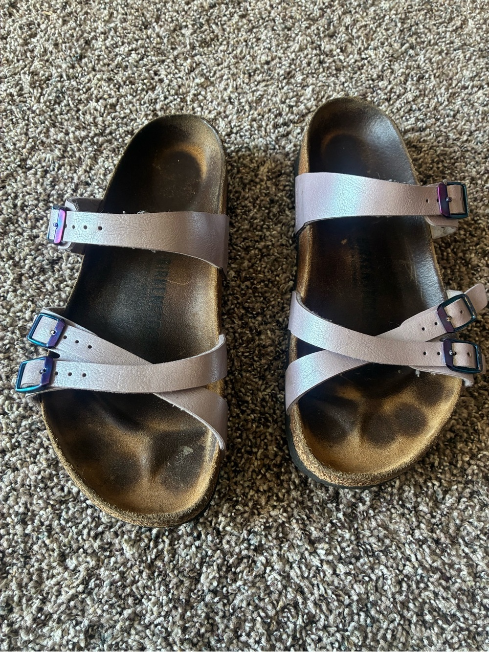 Birkenstock FRANCA sandals graceful licorice iridescent Lilac Strappy Sandal 40
